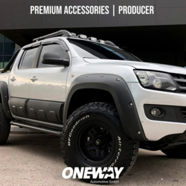 Oneway Set spatbordverbreders (Fender Flares) passend voor Volkswagen Amarok MK1 Facelift 2016-2022 - Matzwart