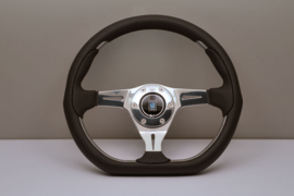 Nardi Stuur 350mm/0mm Leer Zilver