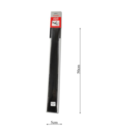 Universele Instaplijsten - Zwart carbon folie - 2-Delig - 50 x 5 cm