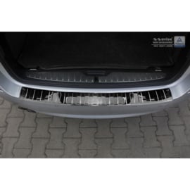 Zwart-Chroom RVS Achterbumperprotector passend voor BMW 5-Serie F11 Touring 2010-2016 'Ribs'