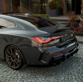 Oneway Achterspoiler passend voor BMW M4/4-Serie G22/G23 Coupe/Cabrio M-Pack/M440i 2020- - Glanzend zwart