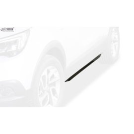 Sideskirts 'Slim' passend voor Opel Crossland 2017- (ABS zwart glanzend)