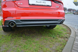 Maxton Design CENTRALE ACHTERSPLITTER AUDI A5 S-LINE F5 COUPÉ / SPORTBACK (ZONDER VERTICALE SPIJLEN) Gloss Black