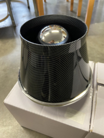 Air Filter 76mm Carbon Look/Chrome/Rood