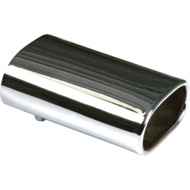 Uitlaatsierstuk RVS - rechthoekig 76x135mm - lengte 210mm - 50-60mm aansluiting