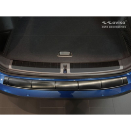 Zwart RVS Achterbumperprotector passend voor BMW X1 II F48 M-Pakket 2015-2022 'Ribs'