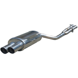 100% RVS Sportuitlaat passend voor BMW 3-Serie E36 325i/328i 1992- 1992- 2x80mm Racing