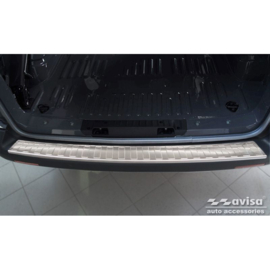 RVS Achterbumperprotector passend voor VW Transporter T5 2003-2015 (alle) & T6 2015- / FL 2019- (met achterdeuren) 'XL' 'Ribs'