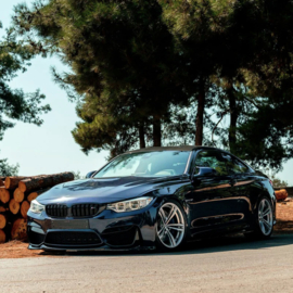 Oneway Voorspoilerlip passend voor BMW M3 F80 2014-2018 & M4 F82 2014-2021 - Glanzend zwart