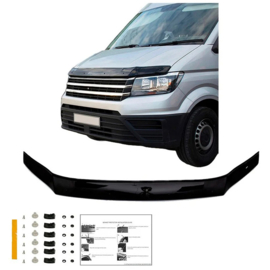 Oneway Motorkapbeschermer (steenslagcover) passend voor Volkswagen Crafter MK2 2016- & MAN TGE MK1 PreFacelift 2016- – Glanzend zwart