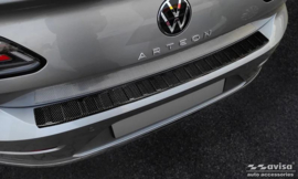 Echt 3D Carbon Achterbumperprotector passend voor Volkswagen Arteon Shooting Brake incl. eHybrid 2020- 'Ribs'