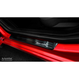Zwart RVS Instaplijsten passend voor Renault Clio E 'Special Edition' - 2-delig