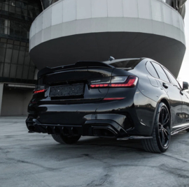 Oneway Complete bodykit passend voor BMW 3-Serie G20 Sedan M-Pack & M340i 2018-2022 (met ronde uitlaatsierstukken) - Glanzend zwart