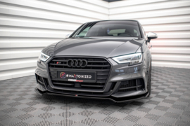 Maxton Design VOORSPLITTER V.2 AUDI S3 / A3 S-LINE SPORTBACK 8V FACELIFT Gloss Black