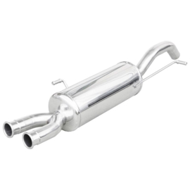 100% RVS Sportuitlaat passend voor Peugeot RCZ 1.6 THP 156pk 2010- 54mm
