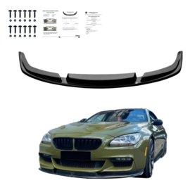 Oneway Voorspoilerlip passend voor BMW 6-Serie F06/F12/F13 Facelift M-Pack 2013-2018 - Glanzend zwart