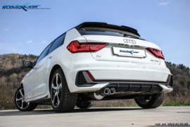 100% RVS Sportuitlaat passend voor Audi A1 (GBA) 35TFSI (150pk) 2018- 2x70mm X-Race
