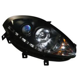 Set Koplampen DRL-Look passend voor Fiat Bravo 2007- - Zwart