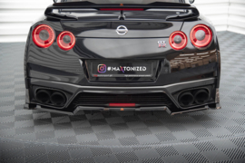 Maxton Design Achtersplitter (met verticale stangen) Nissan GTR R35 Facelift