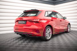 Maxton Design CENTRALE ACHTERSPLITTER (MET VERTICALE SPIJLEN) AUDI A3 SPORTBACK 8Y