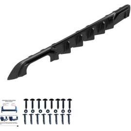 Oneway Achterbumperskirt (Diffuser) passend voor Audi A3 (8V) Sedan Facelift 2016-2020 (dubbele uitlaat L) - Glanzend zwart