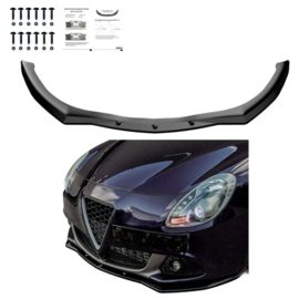 Oneway Voorspoilerlip passend voor Alfa Romeo Giulietta 2010-2020 - Glanzend zwart
