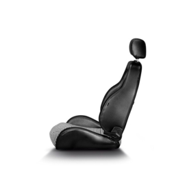 Sparco Sportstoel GT - Zwart Skai + Zwart/Wit 'Retro' Microvezel - Verstelbaar