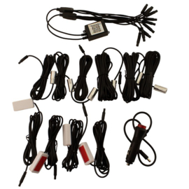 AutoStyle 10-Delige Multi-Color LED Interieur Sfeerverlichting met App Bediening & 8-meter Optical Fiber