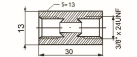 Verbinder 3/8unf