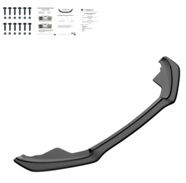 Oneway Voorspoilerlip passend voor Audi A5 S-line/S5 8T 2007-2011 - Glanzend zwart