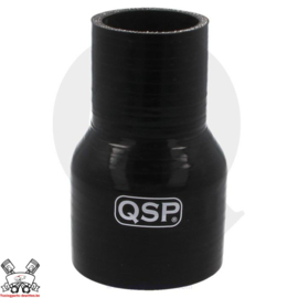 Silicone verloop 57 - 51mm (benzine en olie bestendig) zwart