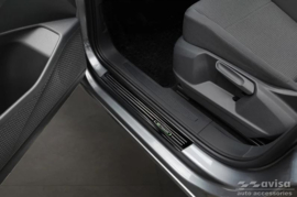 Zwart glanzend RVS Instaplijsten passend voor Volkswagen Caddy V 2020- 'E-Power' - 2-delig