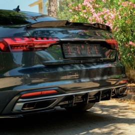 Oneway Achterspoiler passend voor Audi A4 (B9) Sedan Facelift 2019-2024 - Glanzend zwart