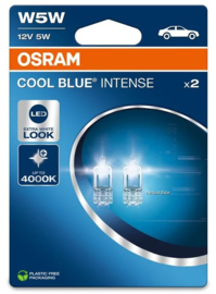 Osram Cool Blue Intense NextGen Halogeen lampen - T10 - 12V/5W - set à 2 stuks