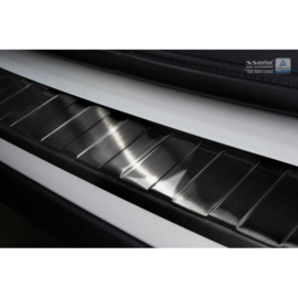 Zwart RVS Achterbumperprotector passend voor BMW X1 (F48) 2015-2022 'Ribs'