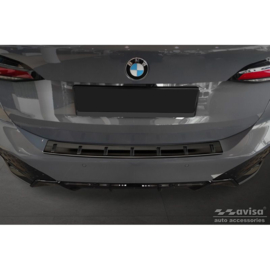 Zwart RVS Achterbumperprotector passend voor BMW 2-Serie (U06) Active Tourer (incl. M-Pakket) 2021- 'STRONG EDITION'
