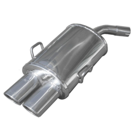 100% RVS Sportuitlaat passend voor BMW 3-Serie E36 325i/328i 1992- 1992- 2x90x70mm