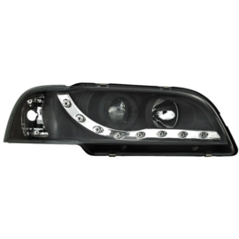 Set Koplampen DRL-Look passend voor Volvo S40/V40 1996-2000 - Zwart incl. Knipperlichten