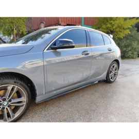 Motordrome Set sideskirts passend voor BMW 1-Serie (F40) excl. M-Sport/M135i 2019-2024 (ABS Glanzend zwart)