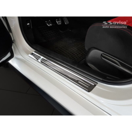 Zwart glanzend RVS Instaplijsten passend voor Honda Civic X HB 5-deurs 2017- 'Sportline' - 4-delig