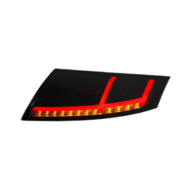 Set LED Achterlichten passend voor Audi TT 2006-2013 - Zwart/Rookgrijs - incl. Dynamic Running Light