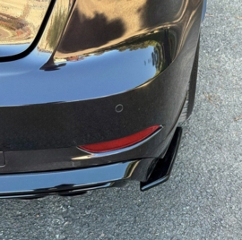 Oneway Achterbumperskirts (Hoeken) passend voor Audi S3 Sportback 8V Facelift 2016-2020 - Glanzend zwart (Enkel passend i.c.m. OW RV21033)