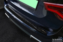Zwart RVS Achterbumperprotector passend voor BMW iX3 (G08) 2020- 'Ribs'