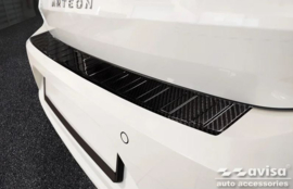 Echt 3D Carbon Achterbumperprotector passend voor Volkswagen Arteon 2017-2020 & FL 2020- 'Ribs'
