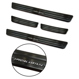 Zwarte RVS Instaplijsten passend voor Peugeot 508 Sedan & SW 2011-2014 & FL 2014-2018 - 'Special Edition' - 4-delig