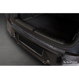 Zwart RVS Achterbumperprotector passend voor BMW X4 G02/F98 M Competition Facelift 2021- 'Ribs'