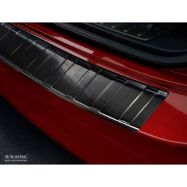 Zwart RVS Achterbumperprotector passend voor BMW X6 (E71) 2009-2014