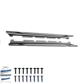 Oneway Set Sideskirts passend voor BMW X1 F48 M-Pack 2015-2019 - Glanzend zwart