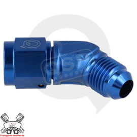 Adapter 45° female / male draaibaar D03 – Blauw