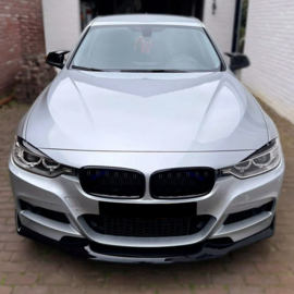 Oneway Voorspoilerlip passend voor BMW 3-Serie F30 M-Tech 2012-2019 - Glanzend zwart